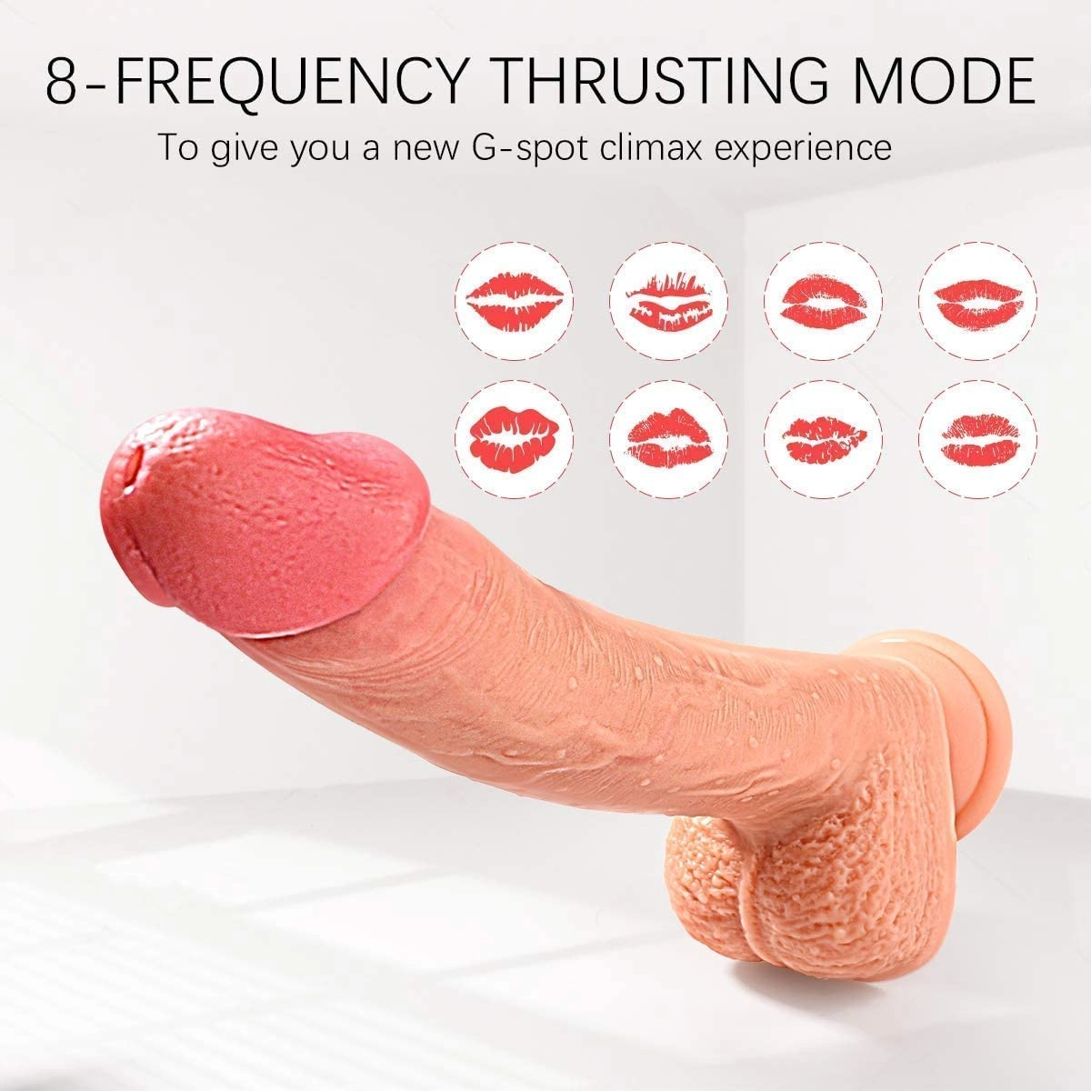 8.14 Inch Intelligent Heating Dildo with Remote Control