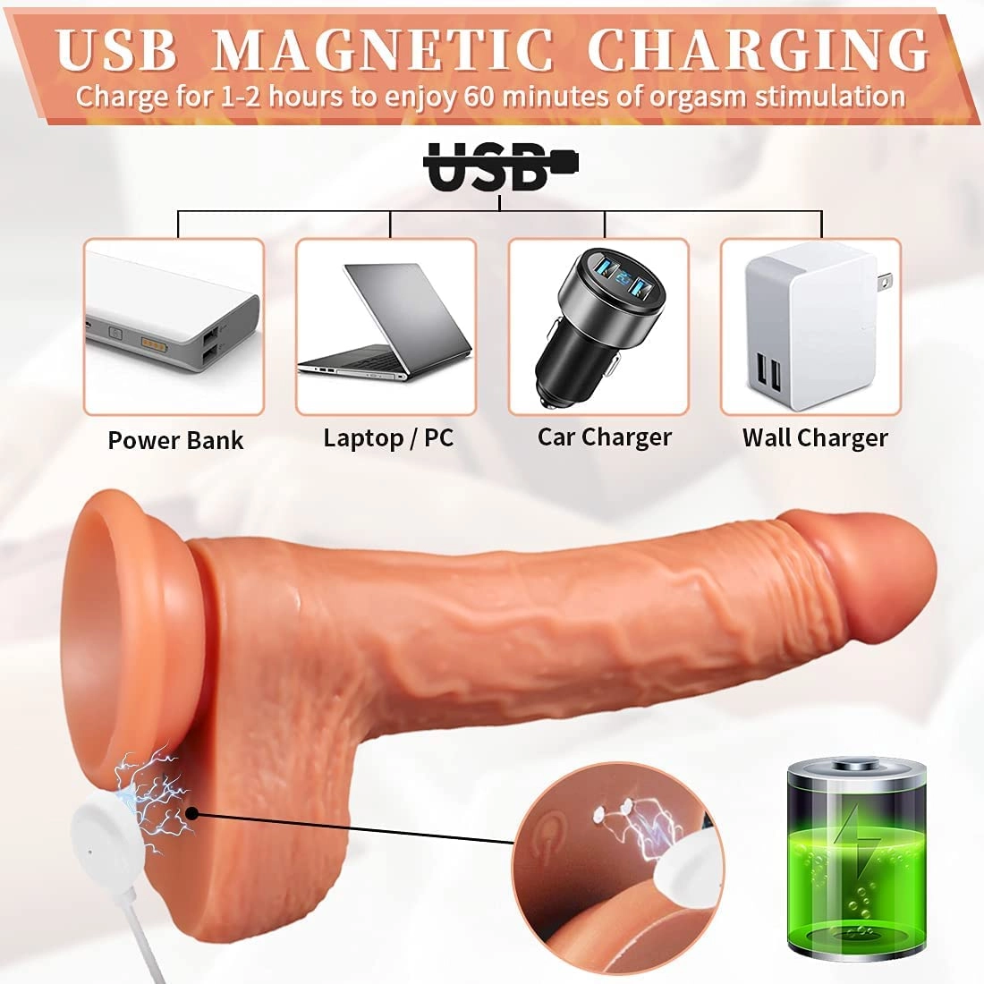 8.14 Inch Intelligent Heating Dildo with Remote Control