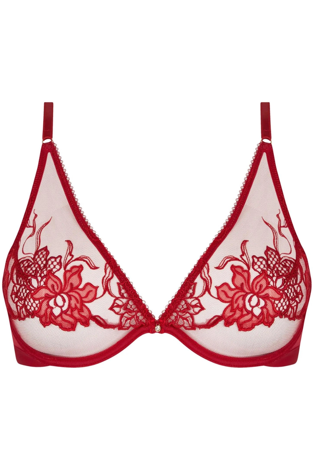 Adorable En Sexy Red Underwired Triangle Bra