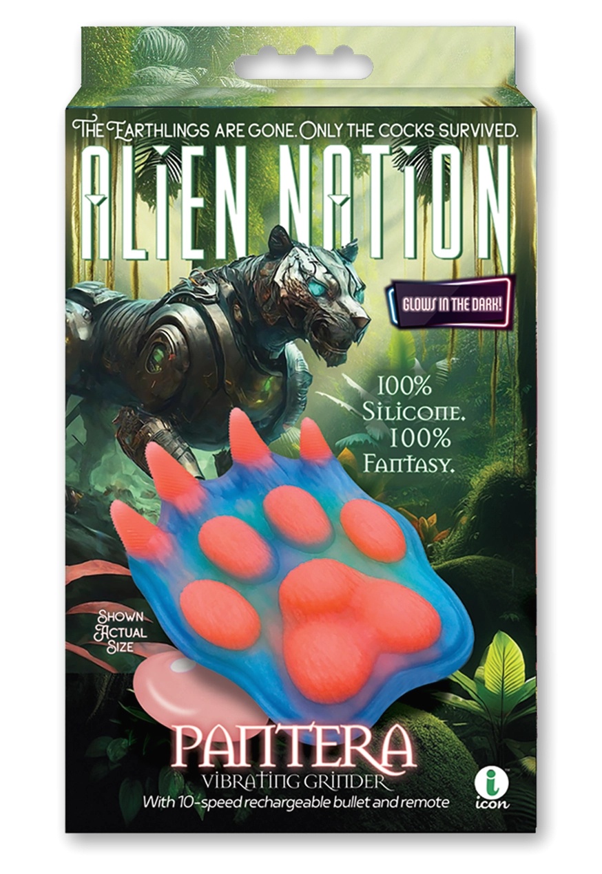 AlienNation Pantera Silicone Rechargeable Glow-in-The-Dark Clitoral Vibrator with Remote Control