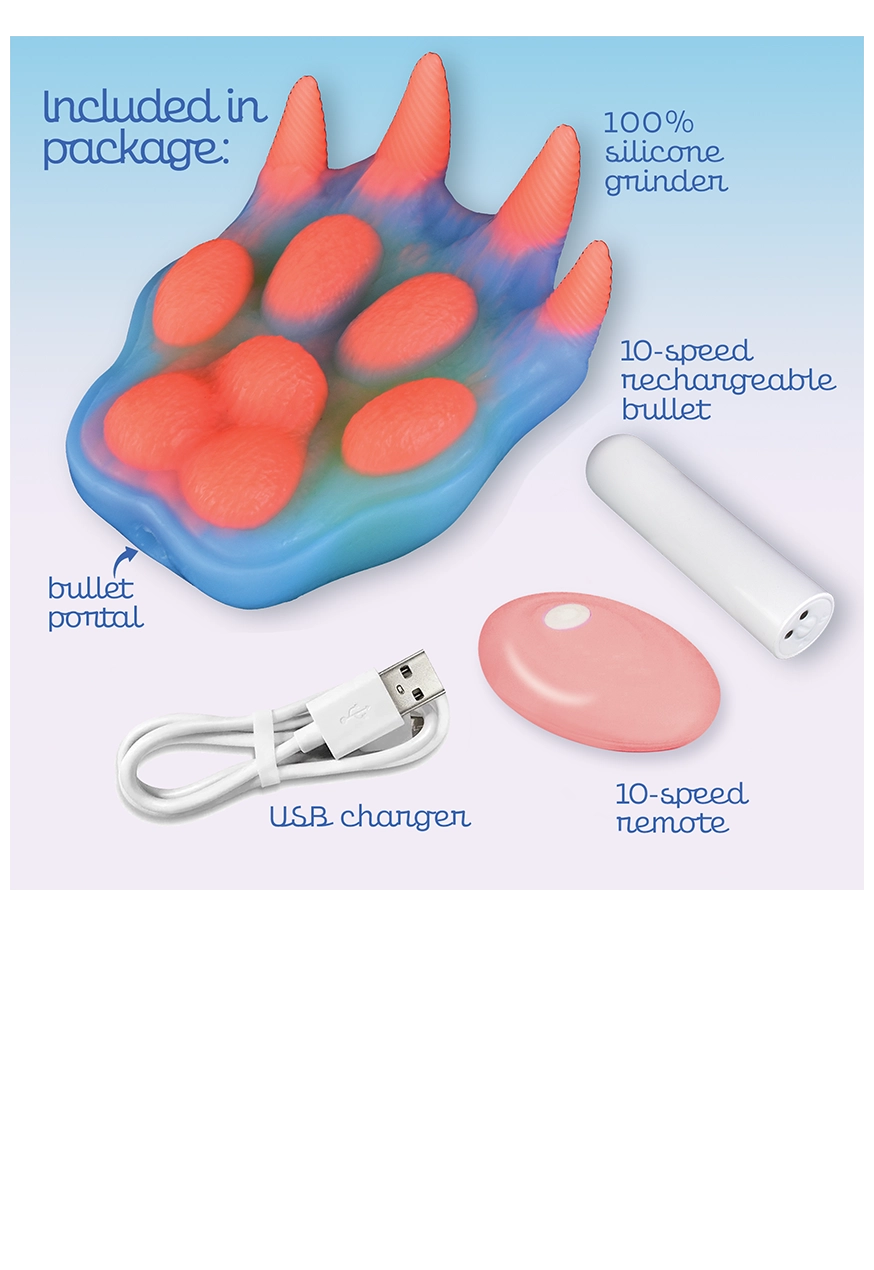 AlienNation Pantera Silicone Rechargeable Glow-in-The-Dark Clitoral Vibrator with Remote Control