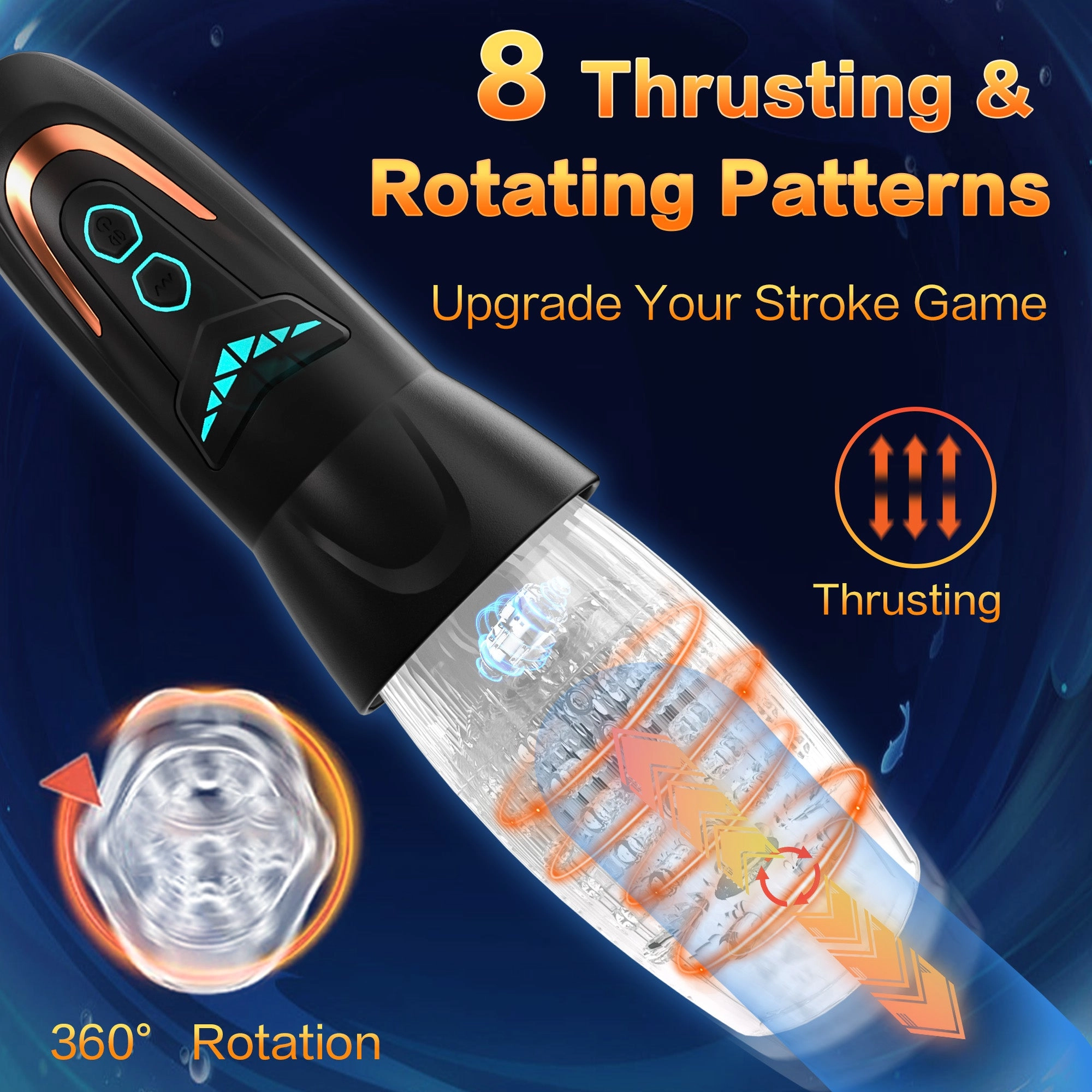 Automatic Rotating Masturbator with Thrusting & Vibrating