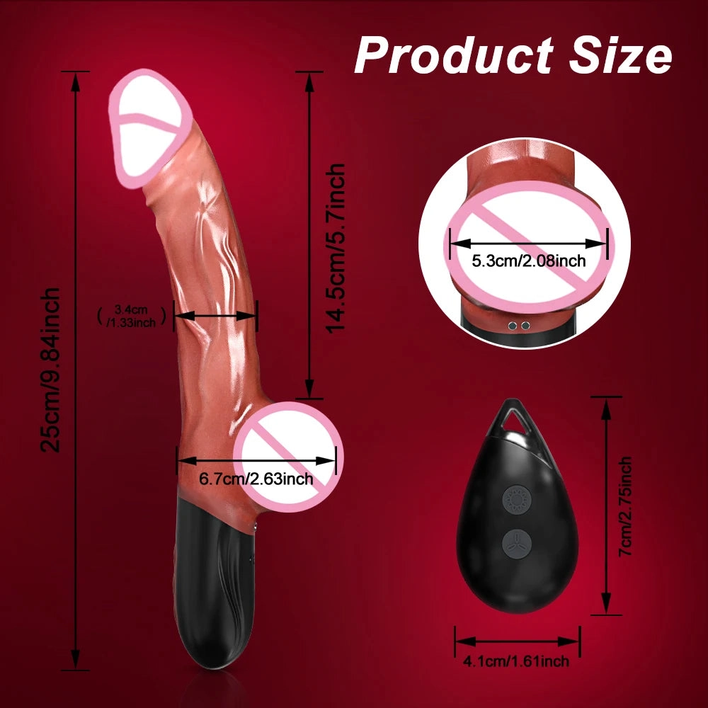 Automatic Telescopic Thrusting Dildo Vibrator for Women Wireless Remote G Spot Masturbation