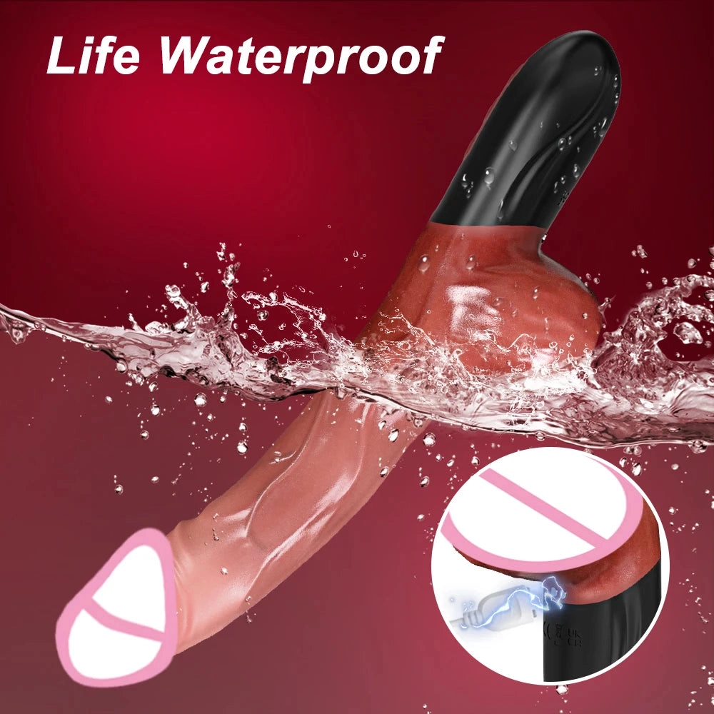 Automatic Telescopic Thrusting Dildo Vibrator for Women Wireless Remote G Spot Masturbation