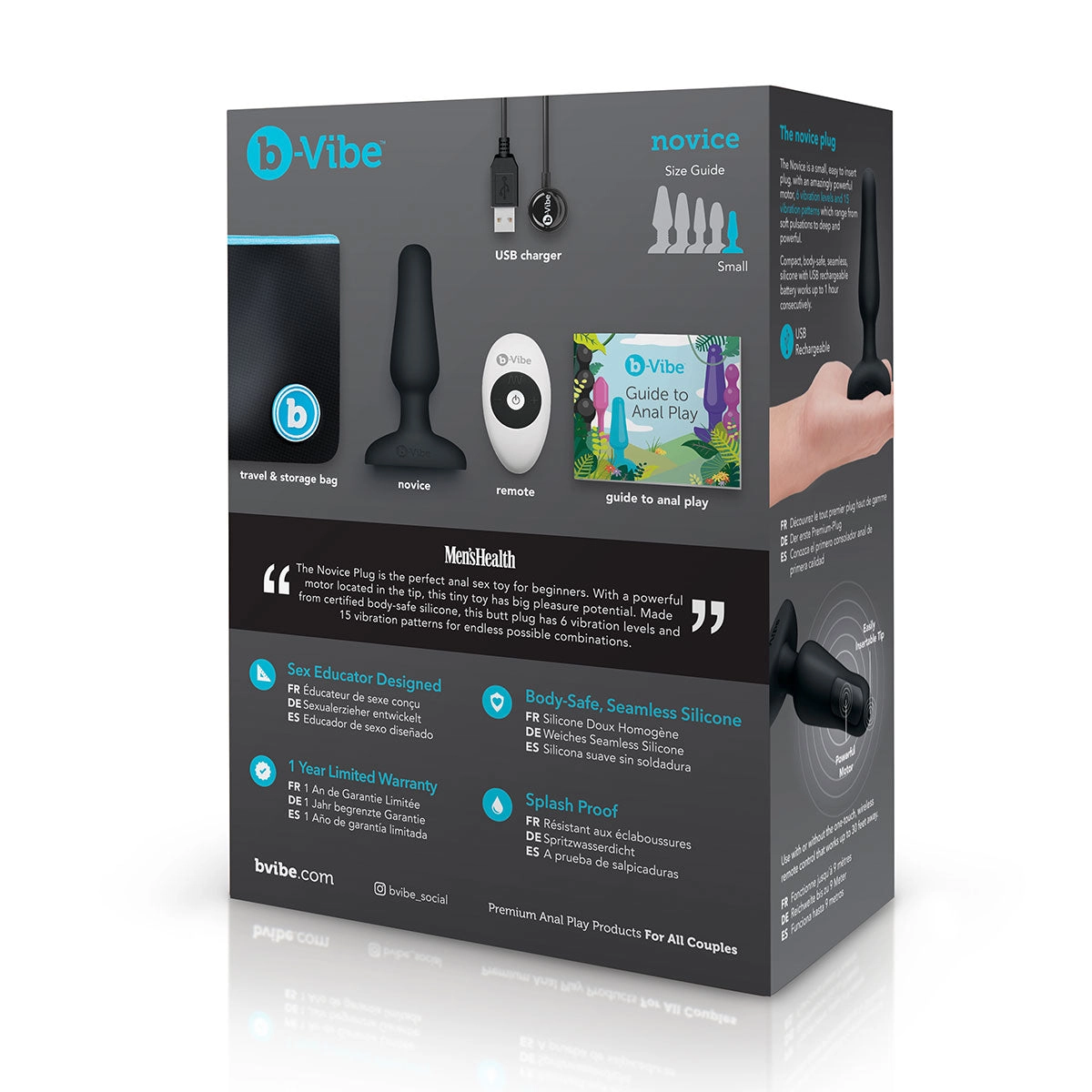 B-Vibe Novice Vibrating Butt Plug