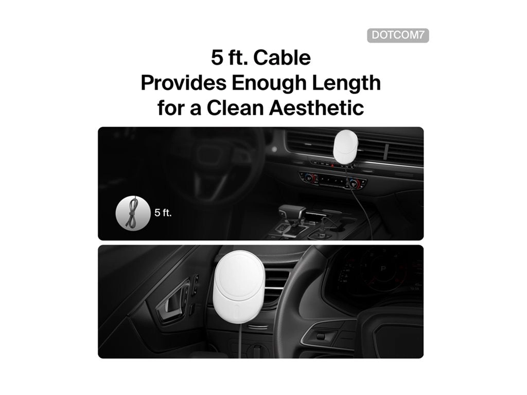 Belkin - Car wireless charging holder - magnetic with Qi2   car power adapter - 15 Watt - Fast Charge - gray WIC008BTGR-V2