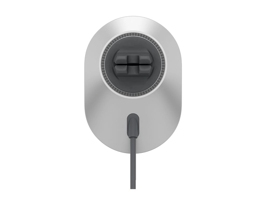 Belkin - Car wireless charging holder - magnetic with Qi2   car power adapter - 15 Watt - Fast Charge - gray WIC008BTGR-V2