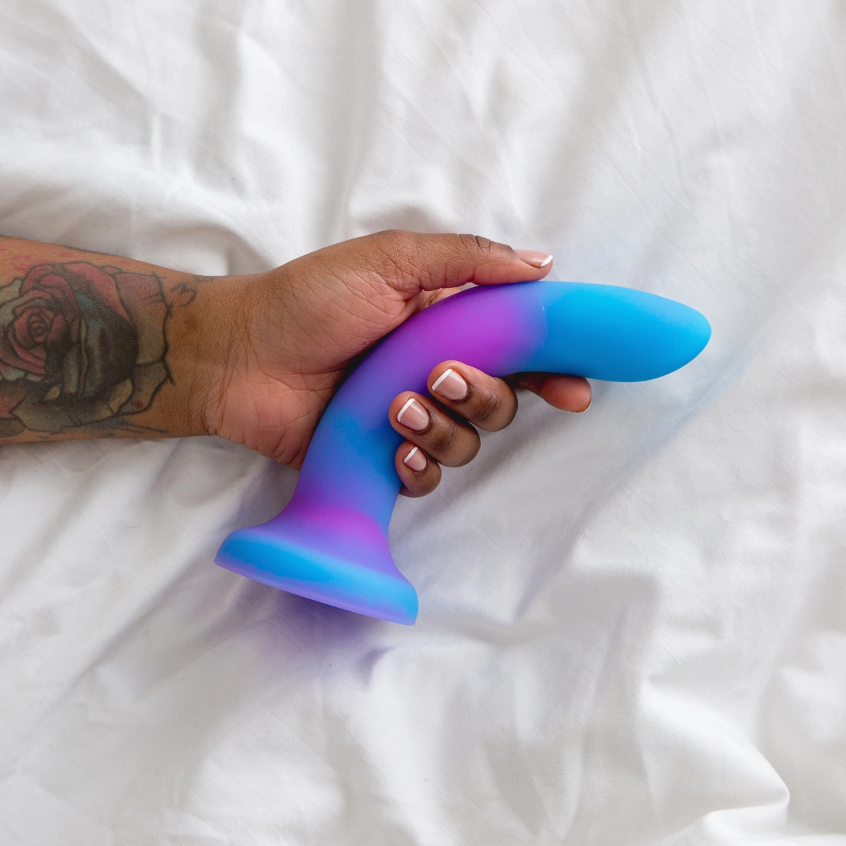 Blue Rave Bendable Silicone Dildo