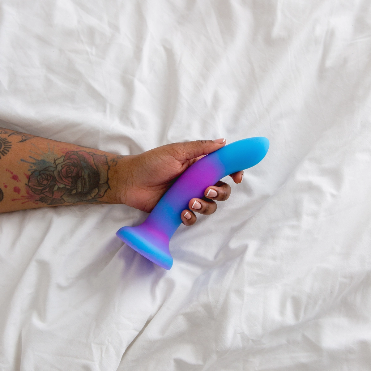 Blue Rave Bendable Silicone Dildo