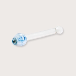 Blue Tipped Glass Dildo