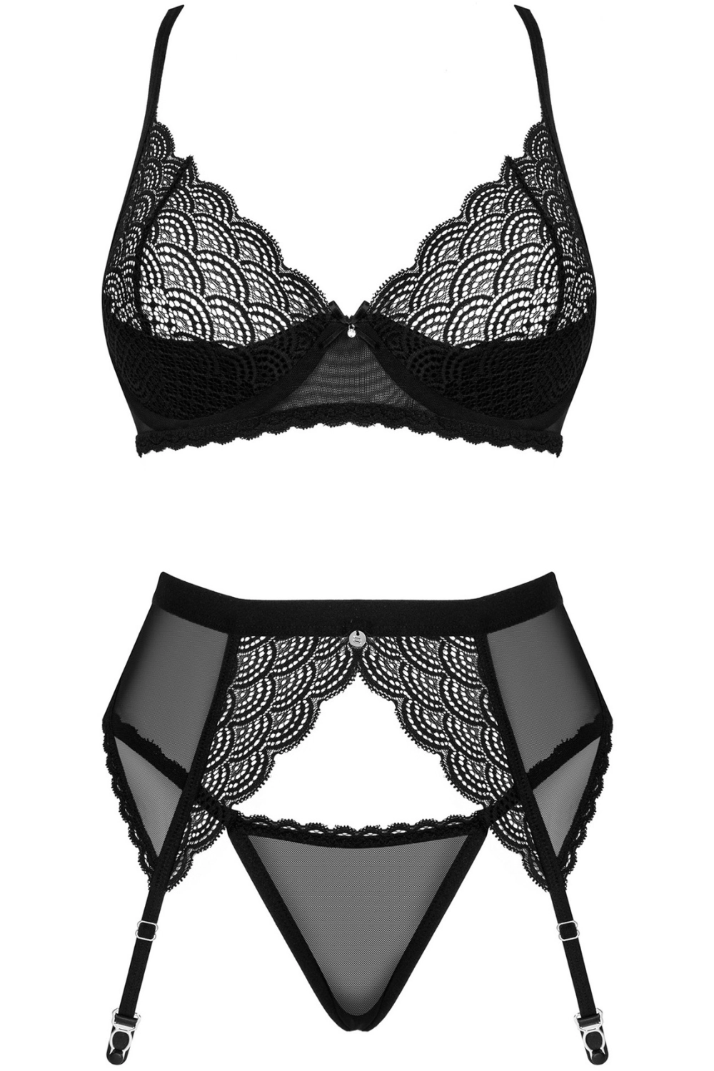 Chemeris Bra, Thong & Suspender
