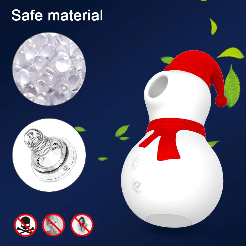 Christmas Snowman Sucking Vibrator Clit Sucker Gift