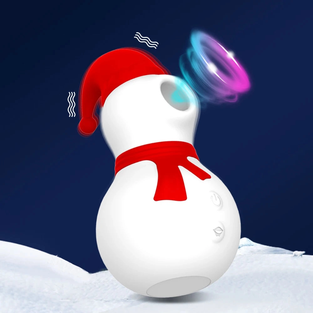 Christmas Snowman Sucking Vibrator Clit Sucker Gift