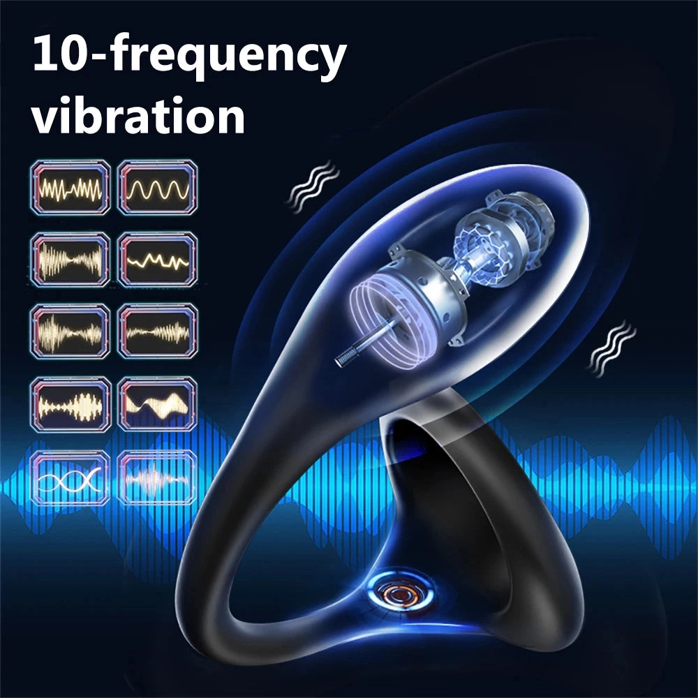 Cock Vibrator Male Prostate Massager Remote Control Plug Anal Butt Stimulator Sperm Lock Ring Penis Cock
