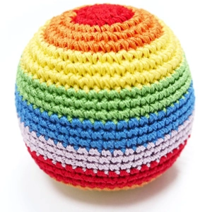 Dogo Pet Fashions Pawer Squeaky Toy Rainbow Ball Dog Toys