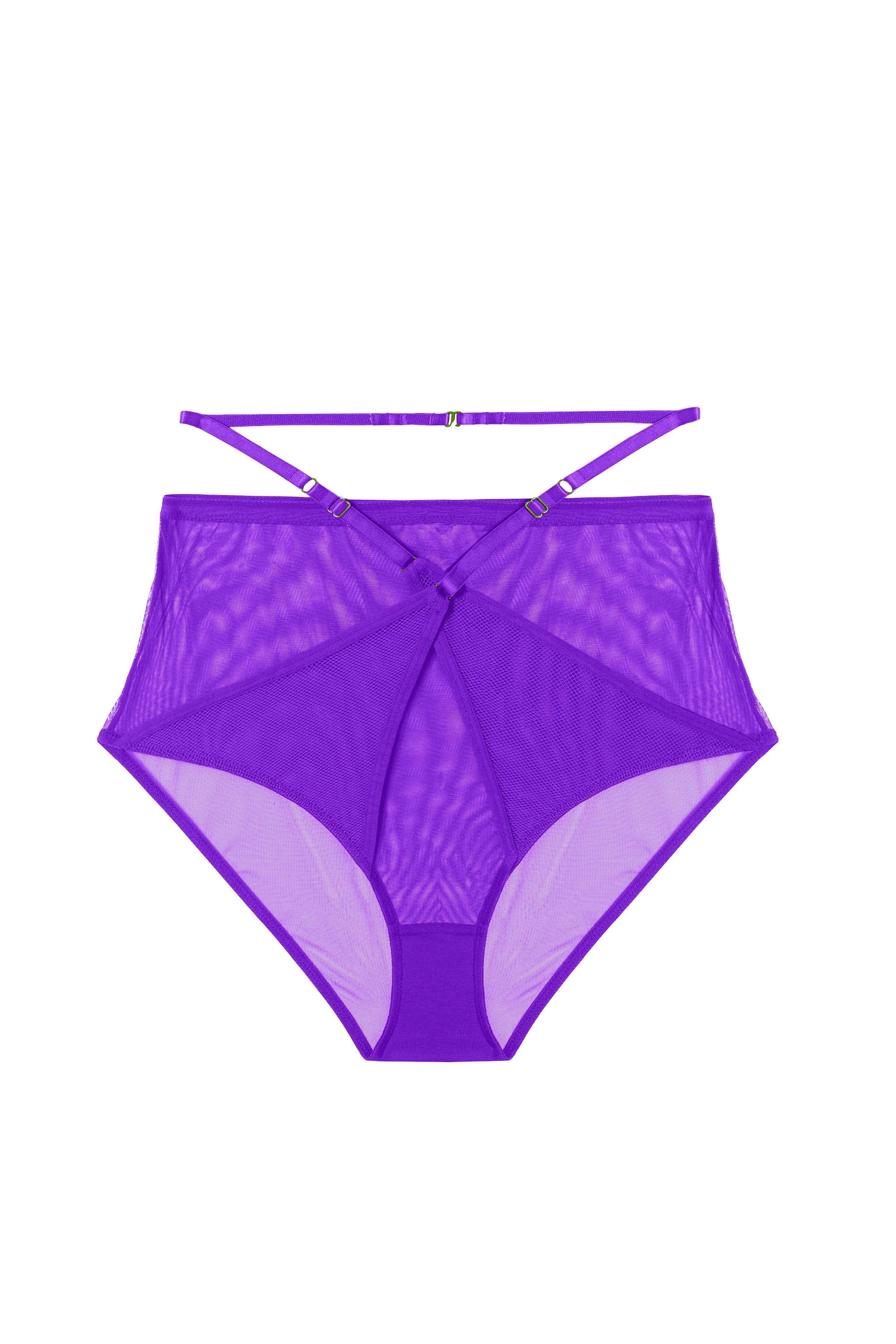 Eddie Purple Crossover High Waist Brief