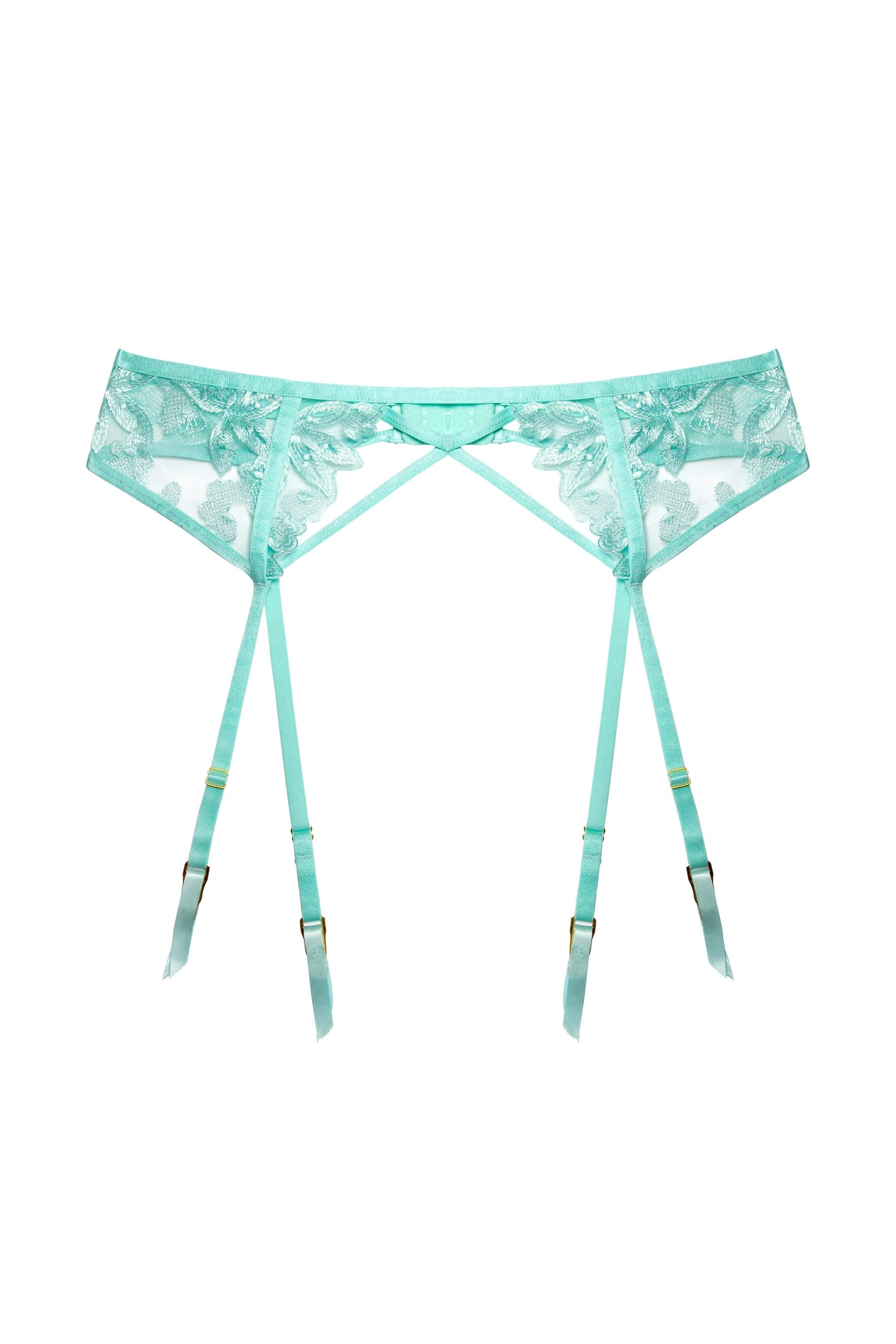 Eva Blue Graphic Embroidery Suspender