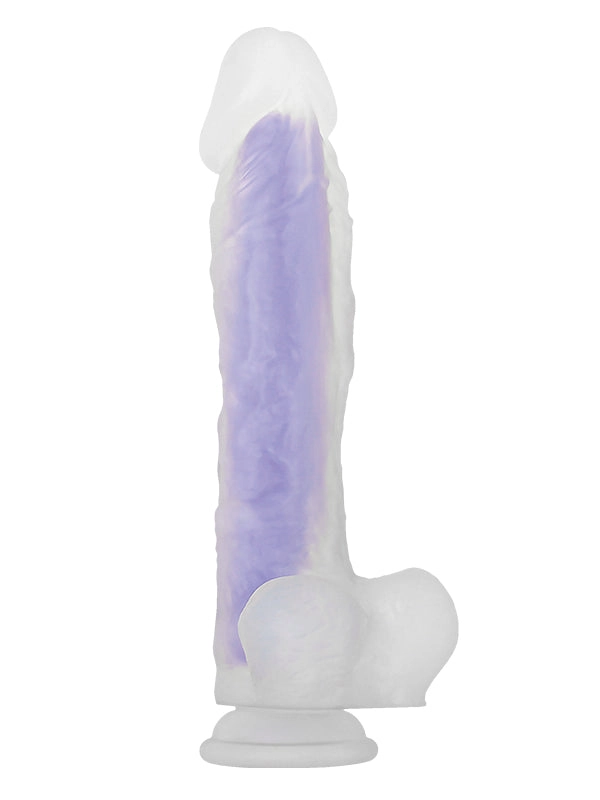 Evolved Luminous Stud Glow-In-The-Dark Purple Dildo 26.6 cm