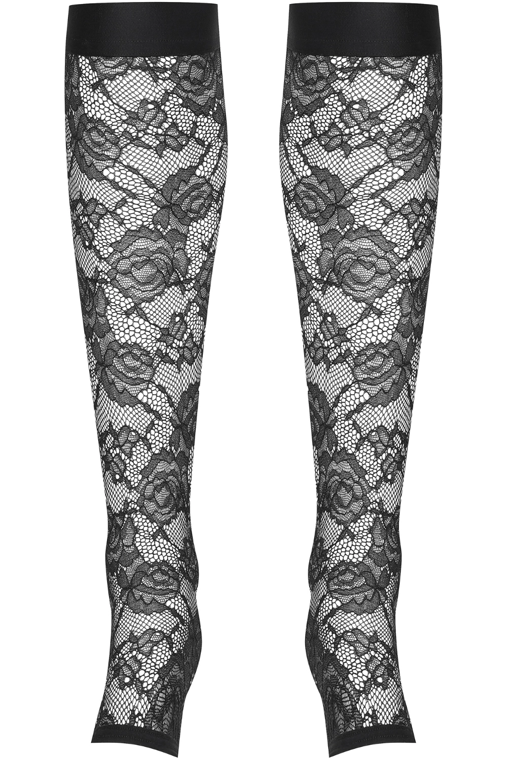 Flashback Lace Leg Warmers in Black