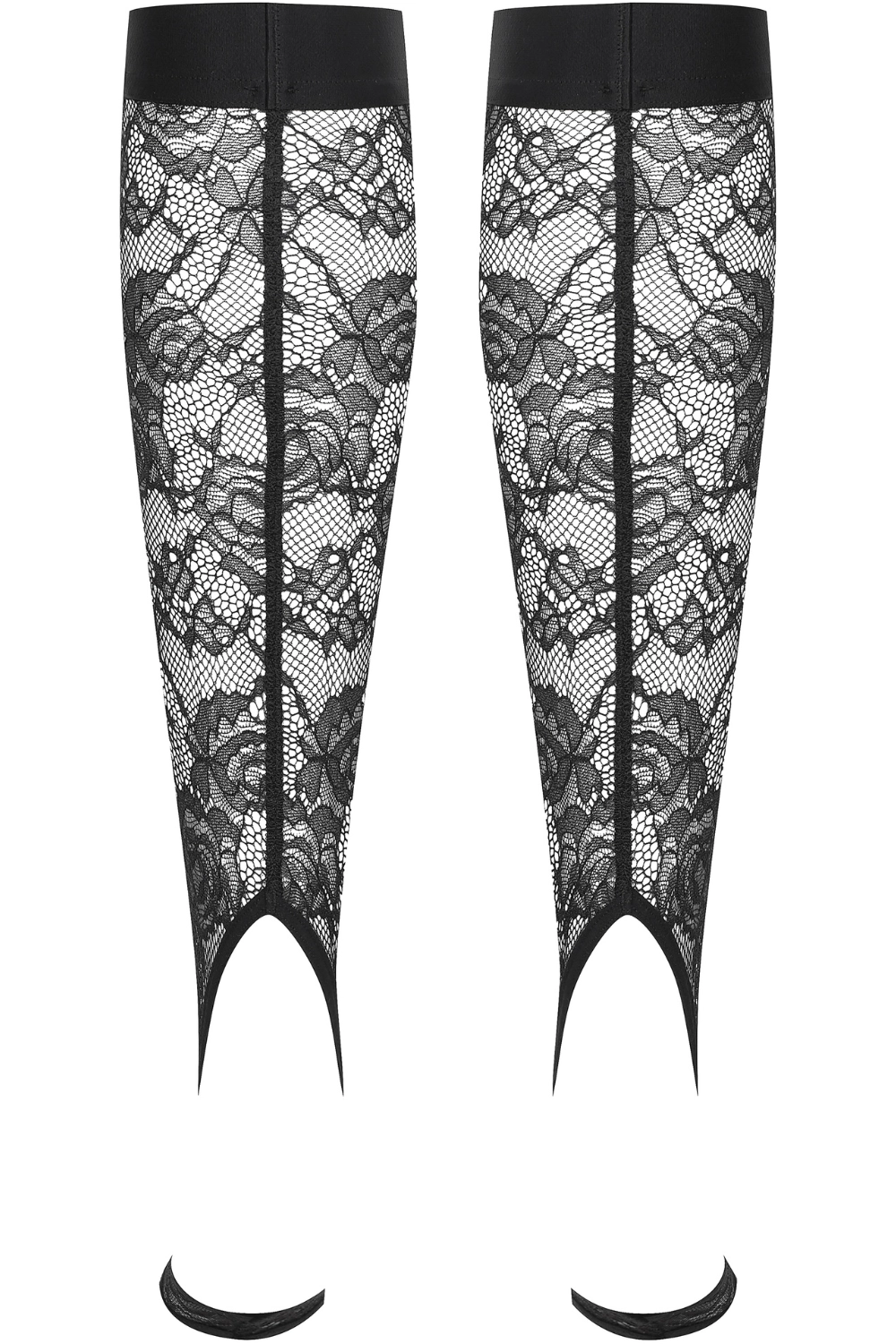 Flashback Lace Leg Warmers in Black