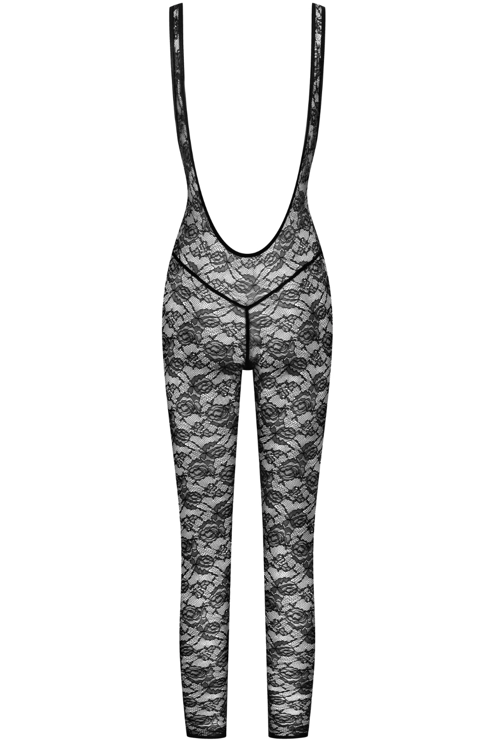Flashback Lace Open Back Jumpsuit Black