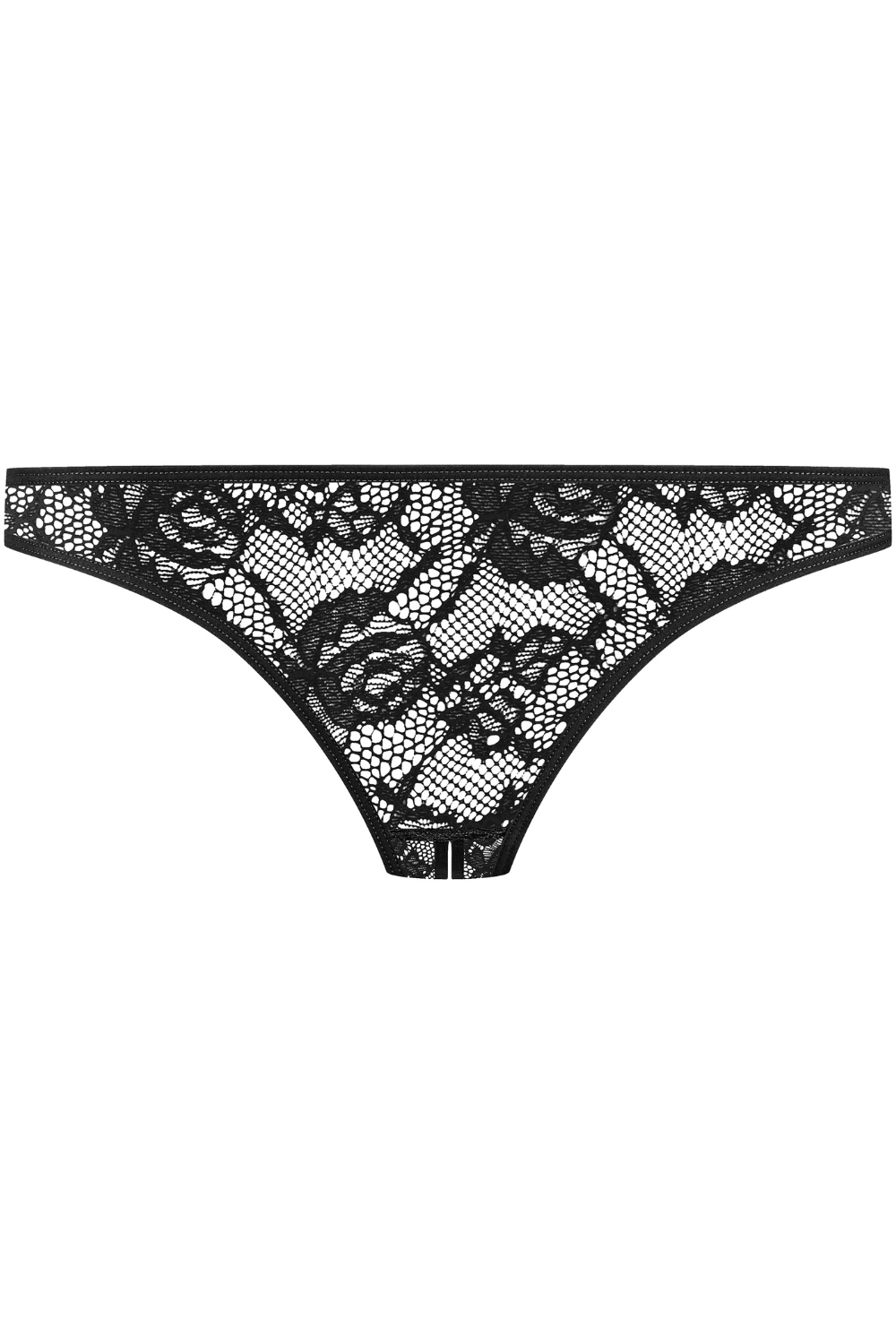 Flashback Lace Open Mini Brief Black