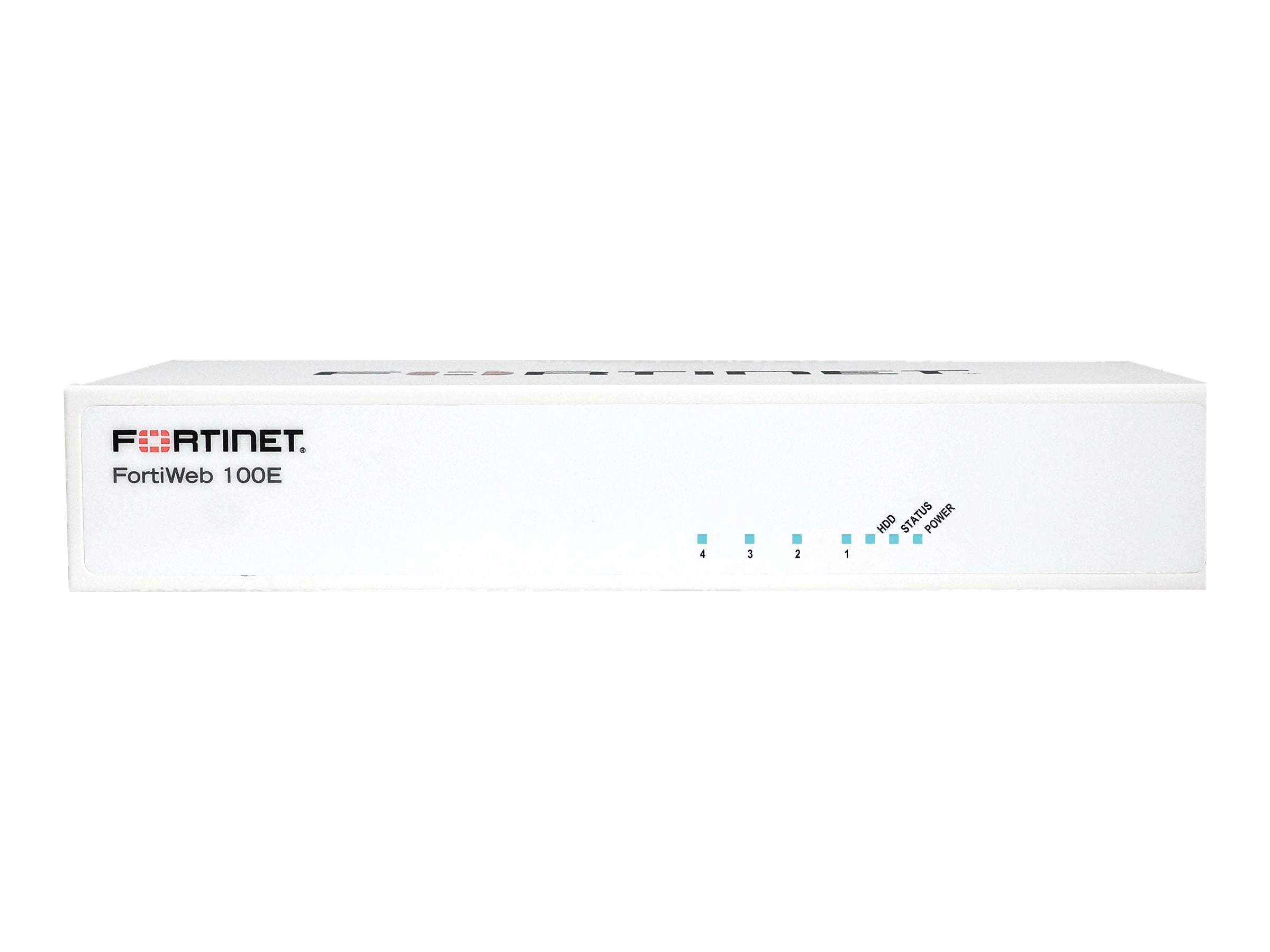 Fortinet FortiWeb 100E - Security appliance - with 1 year 24x7 FortiCare and FortiWeb Advanced bundle - 4 ports - 1GbE - desktop FWB-100E-BDL-580-12