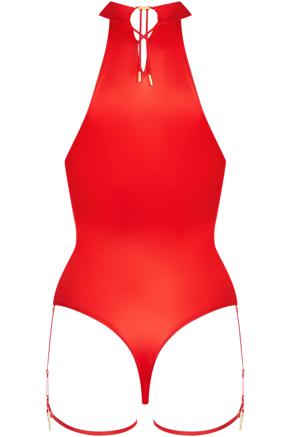 French Kiss Garter Thong Body Red