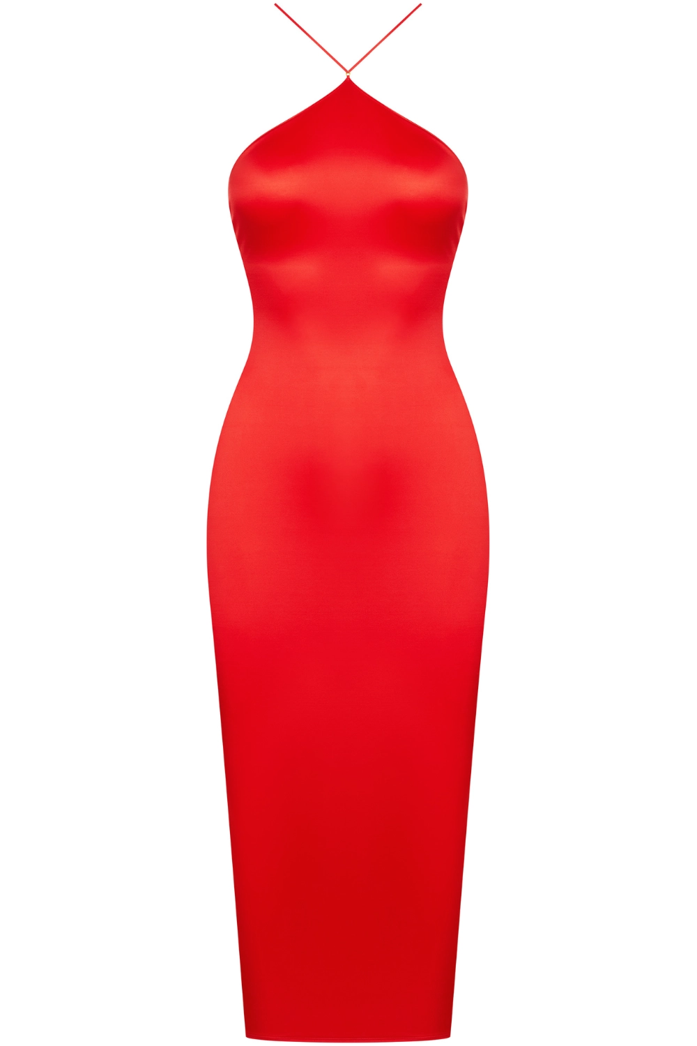 French Kiss Open Back Midi Dress Red