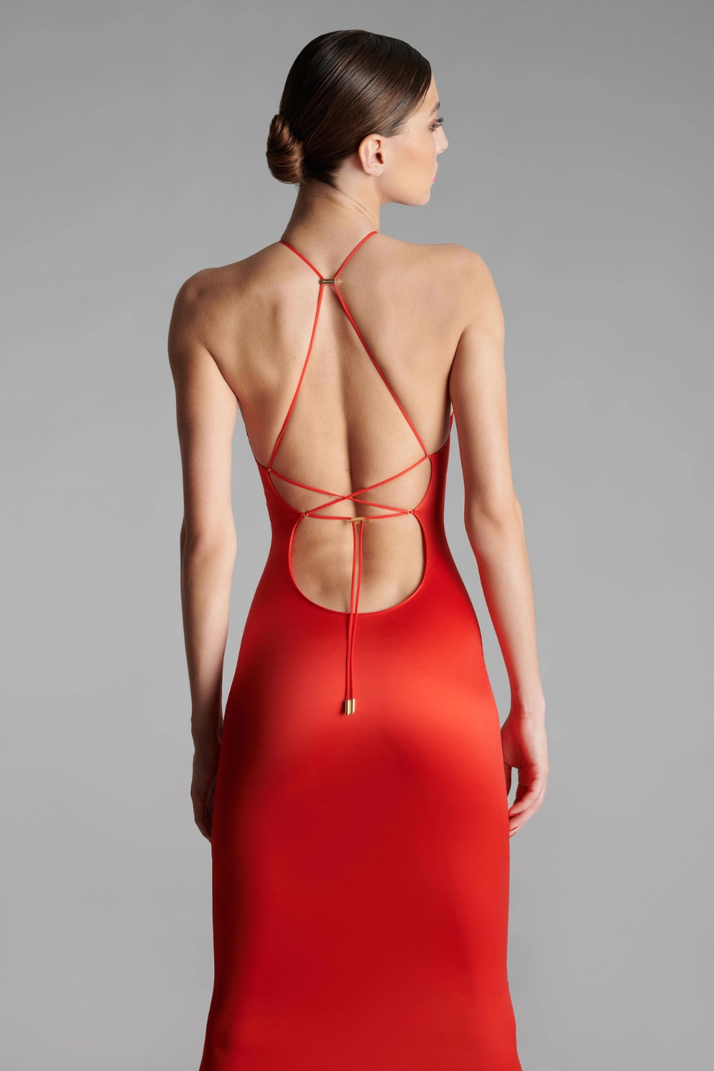 French Kiss Open Back Midi Dress Red