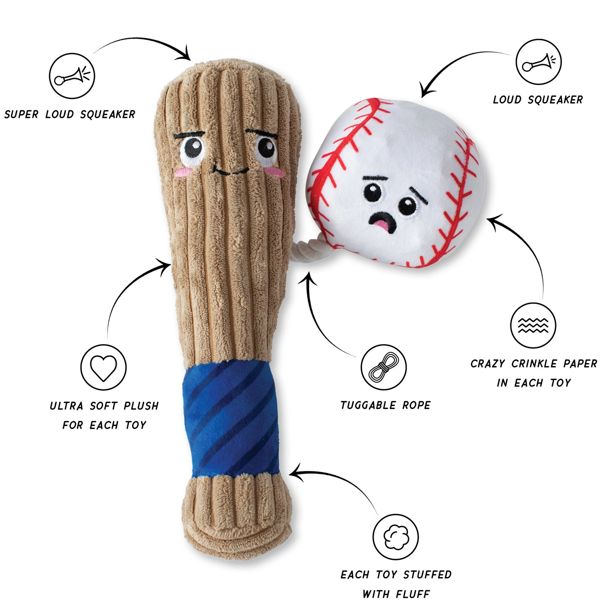 Fringe Batter Up Dog Toys