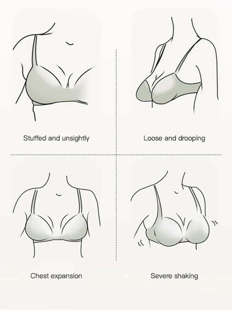 Front-Closure Back-Support Minimizer Wireless Bra