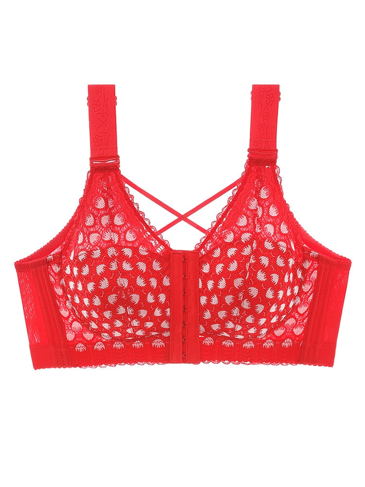 Front-Closure Back-Support Minimizer Wireless Bra