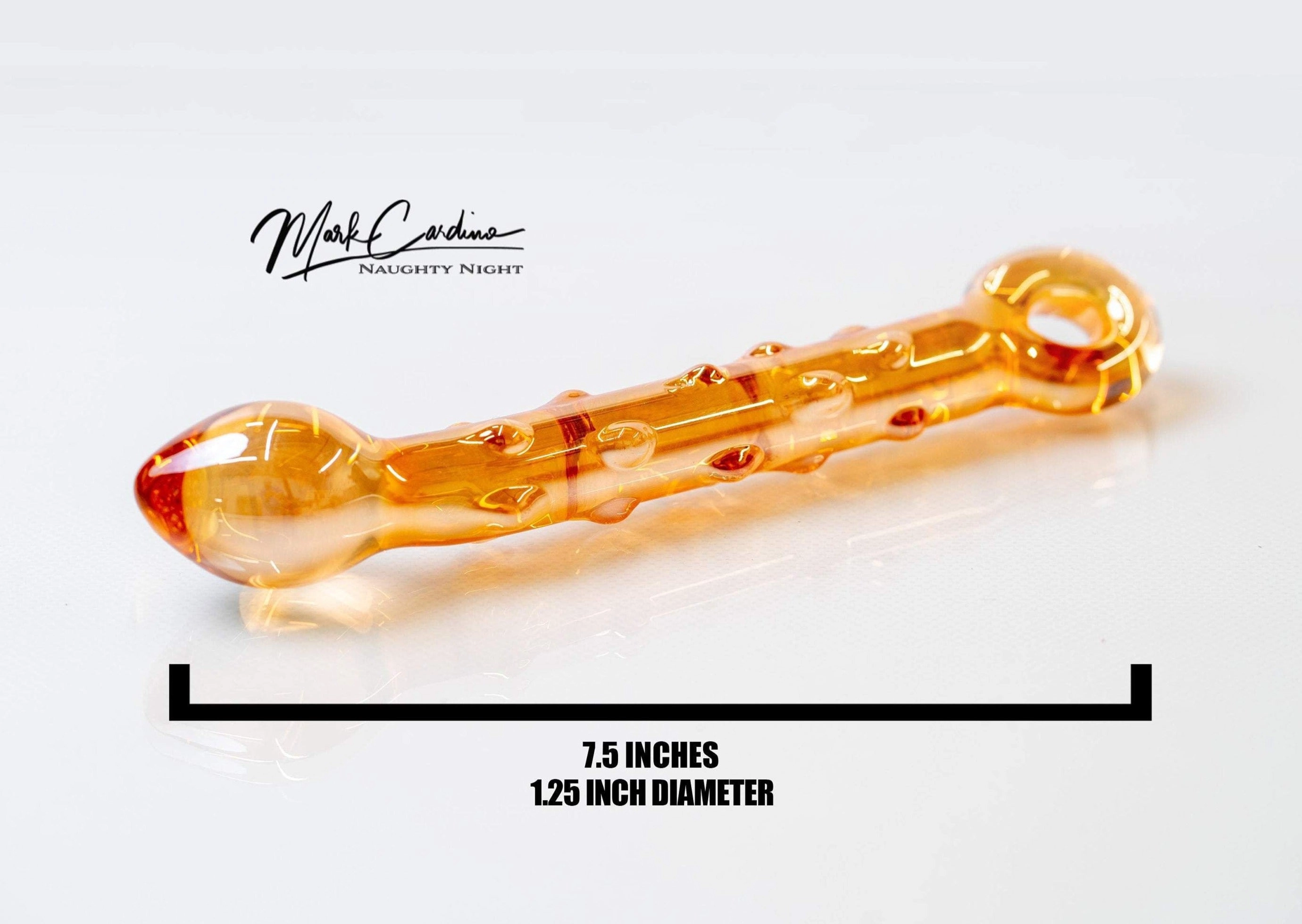 Golden Glass Ribbed Dildo