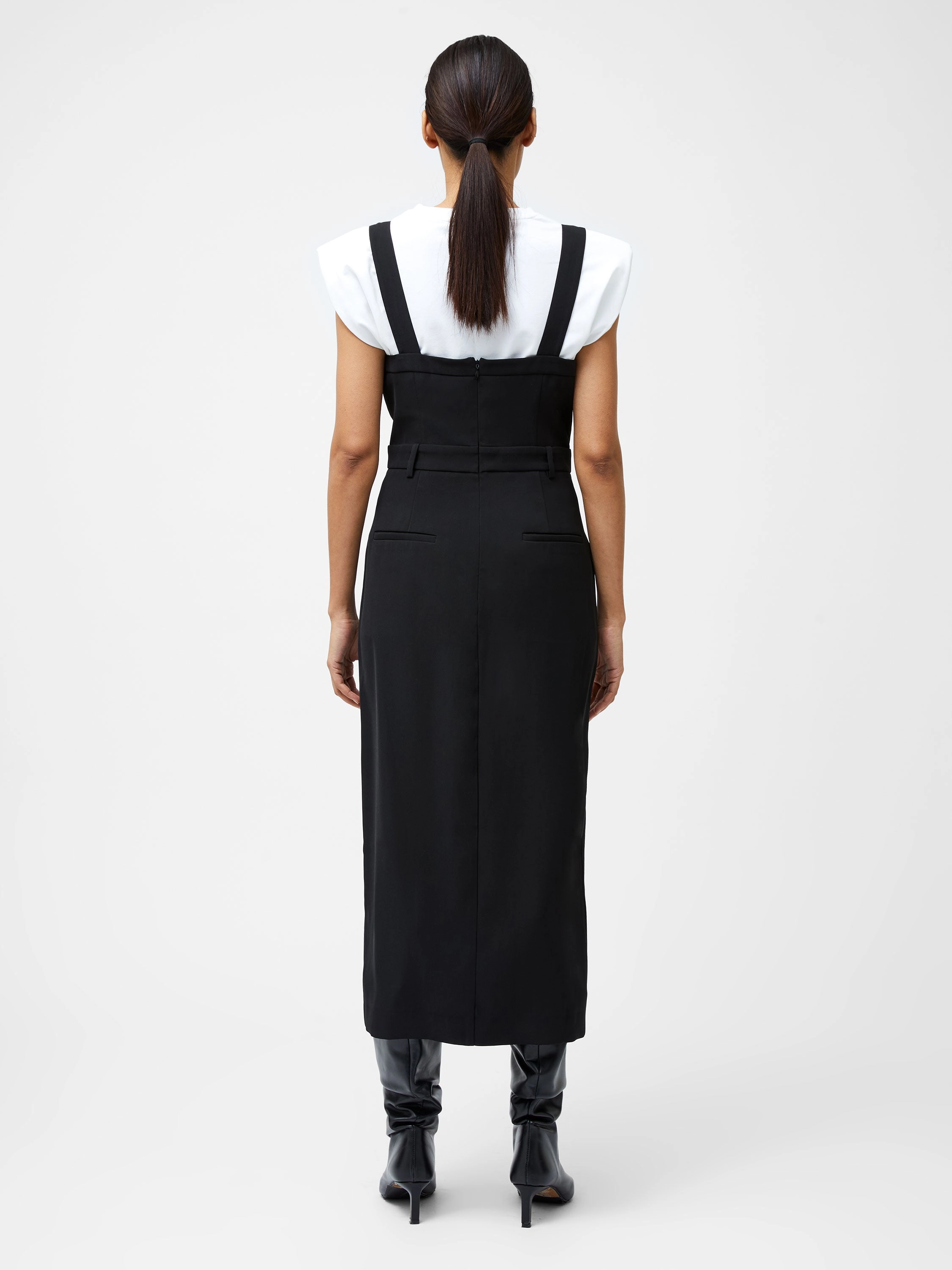 Harrie Suiting Pinafore Midi Dress