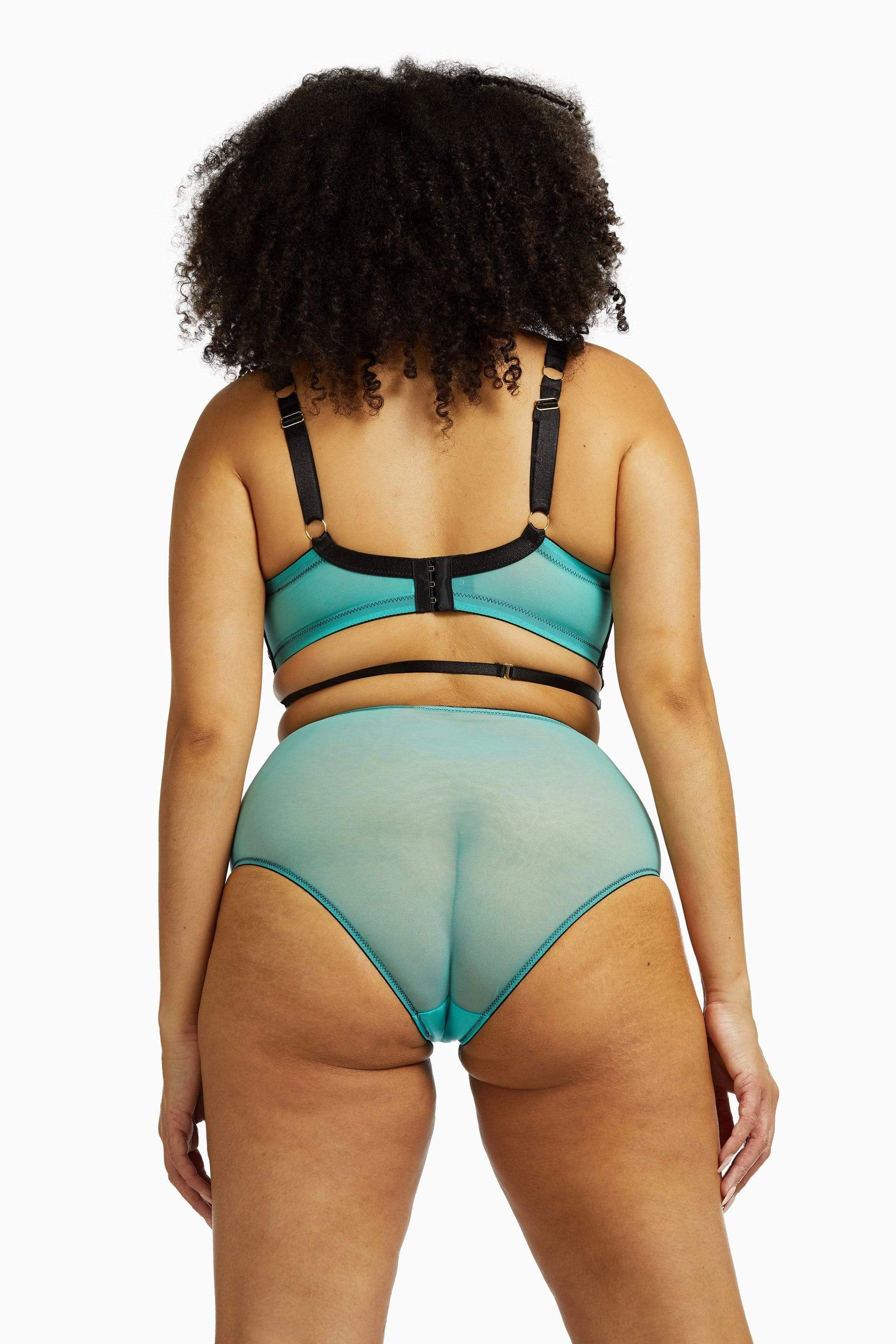 Henrietta Teal Lace Overlay Bra