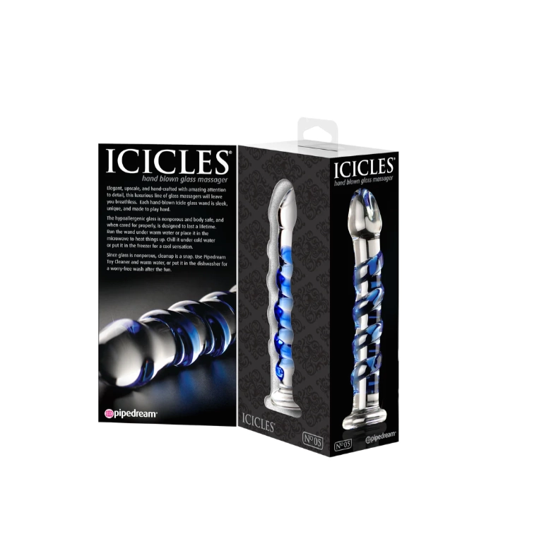 Icicles No.5 Hand Blown Glass Dildo