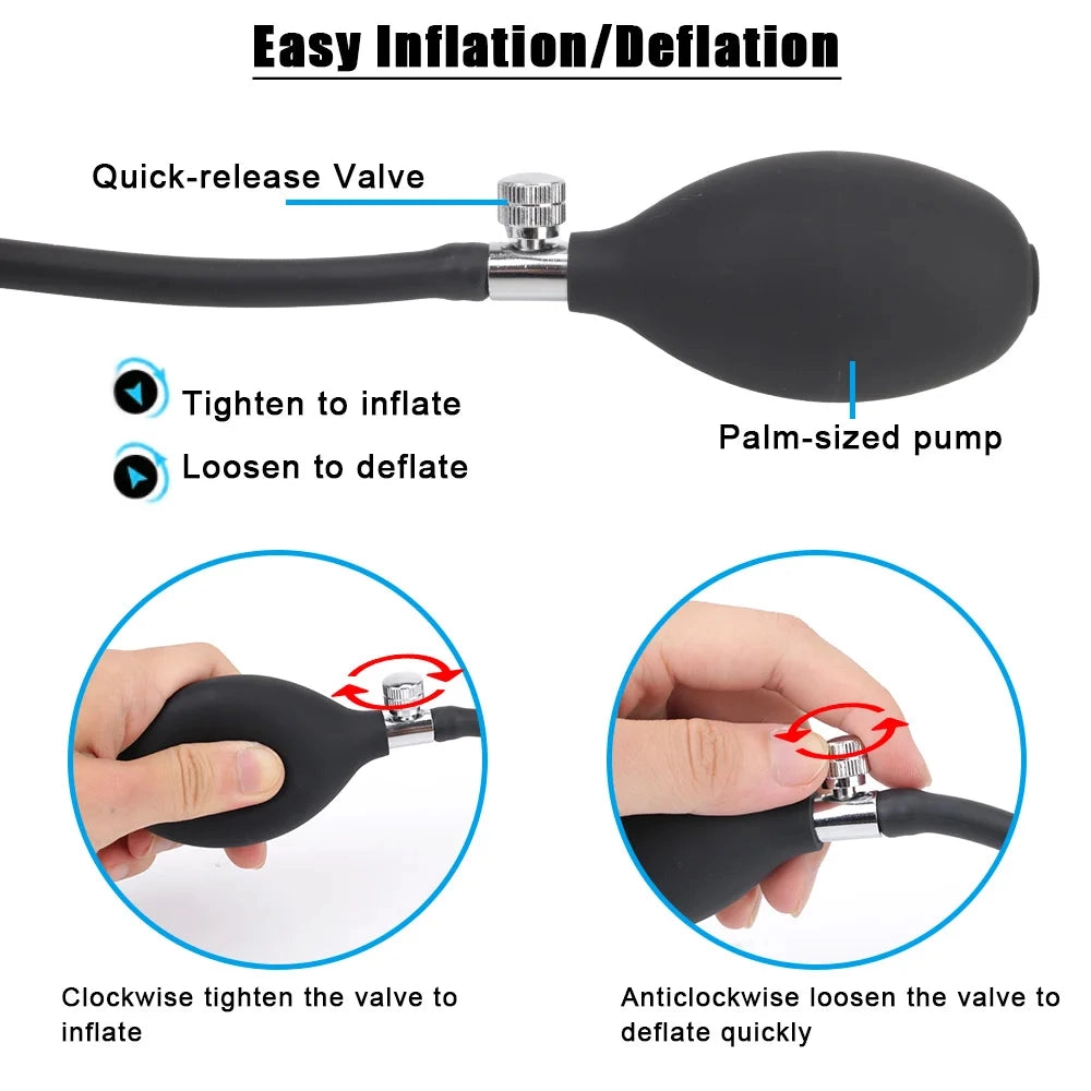 Inflatable Anal Plug for Women Men Inflatable Butt Plug