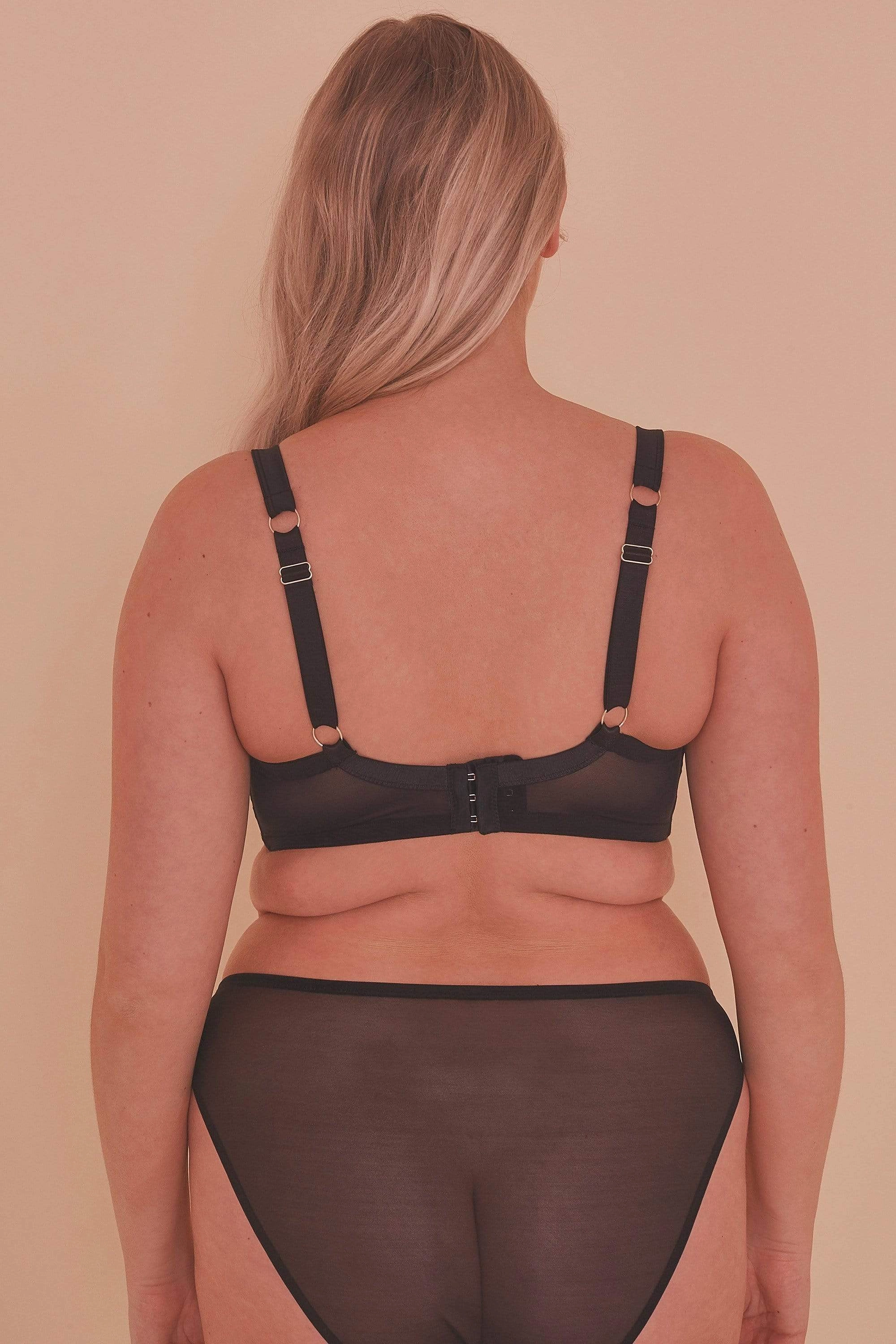 Jaquelina Mustard Contrast Plunge Bra