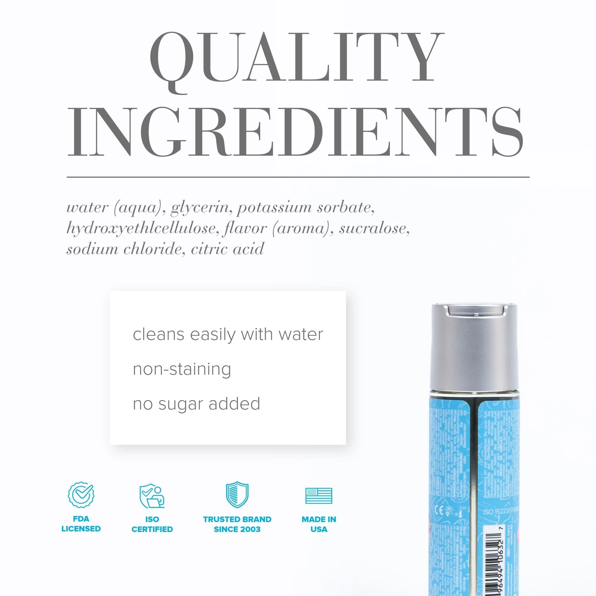 JO H2O Bubble Gum Candy Shop Flavored Lubricant - 2 oz