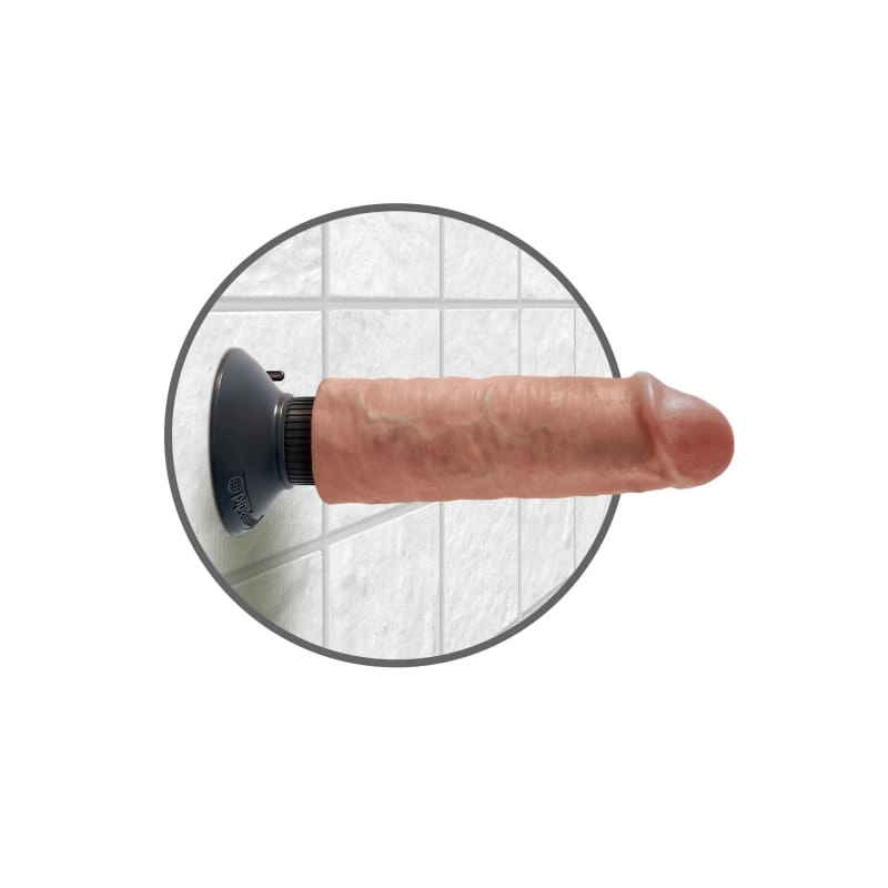King Cock 6 Vibrating Cock - Tan
