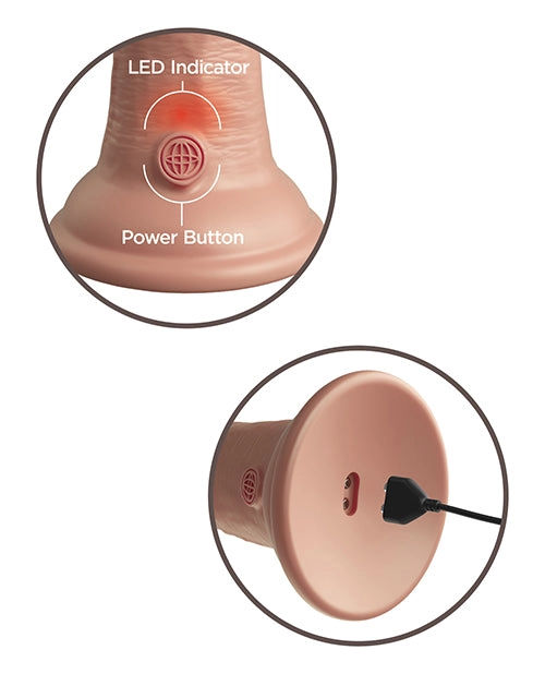 King Cock Elite 8 Inch Dual Density Vibrating Silicone Cock