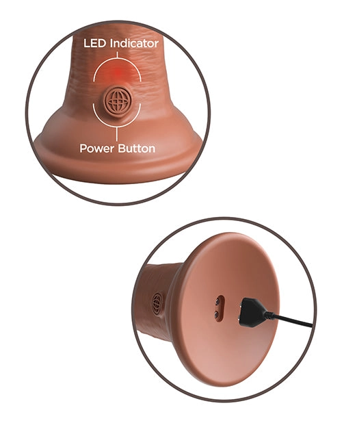 King Cock Elite 8 Inch Dual Density Vibrating Silicone Cock