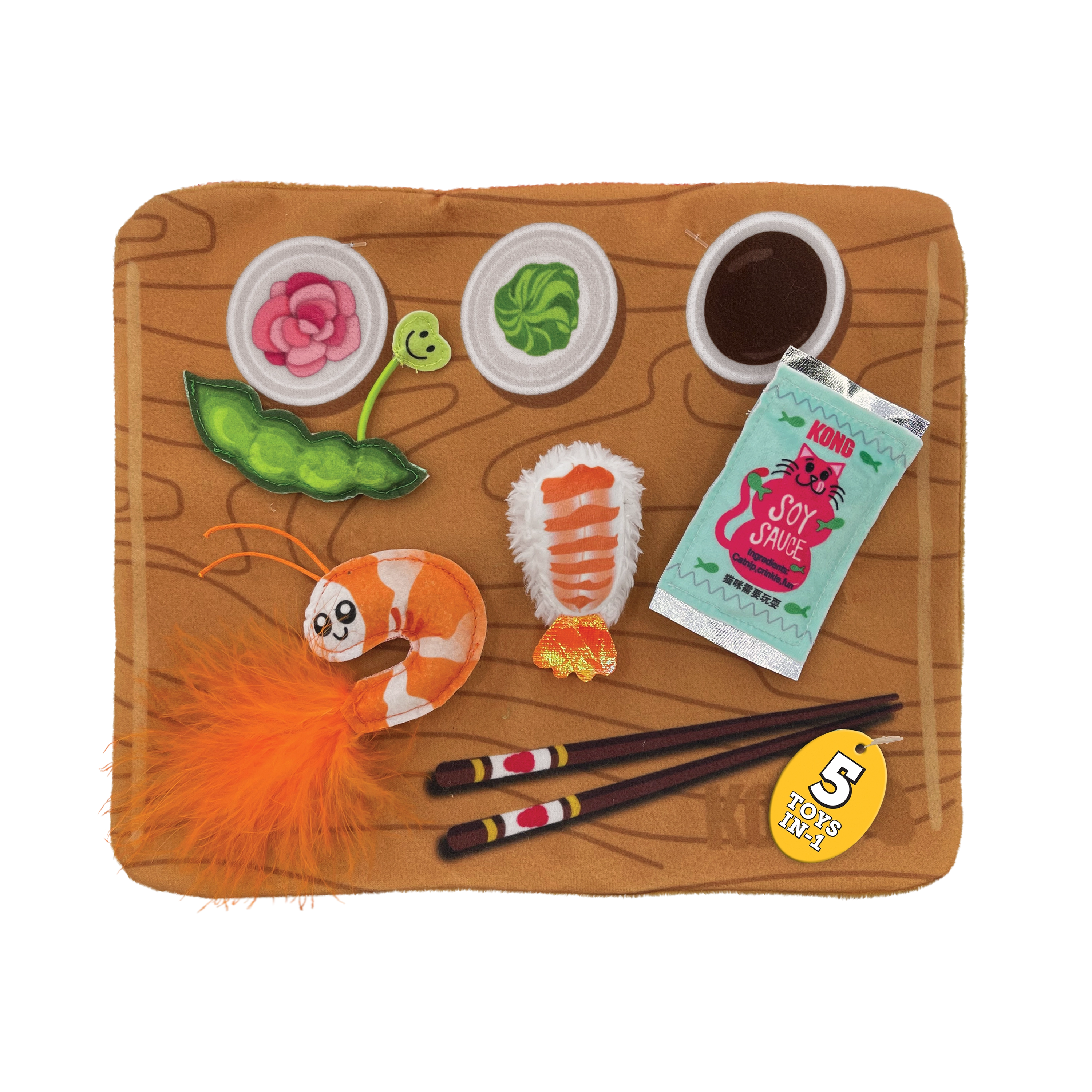 KONG Pull-A-Partz Sushi Cat Toy