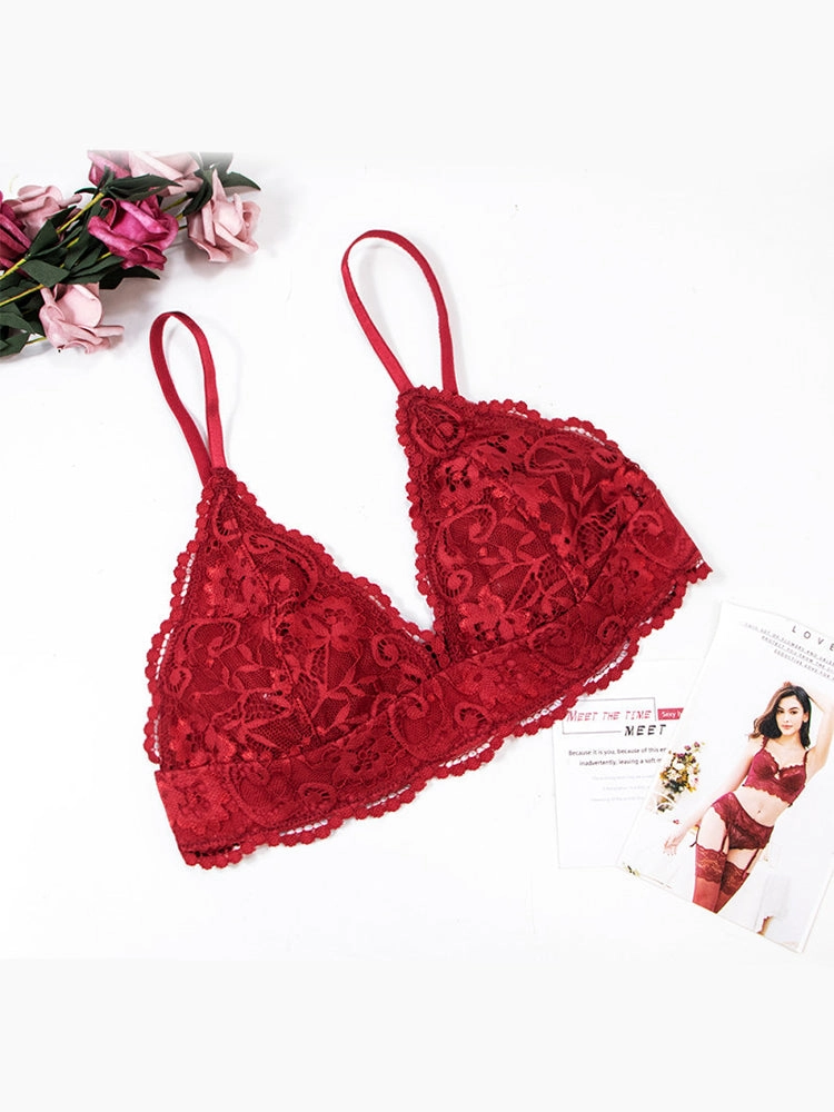 Lace Lingerie Set with Garter Belt and Stockings