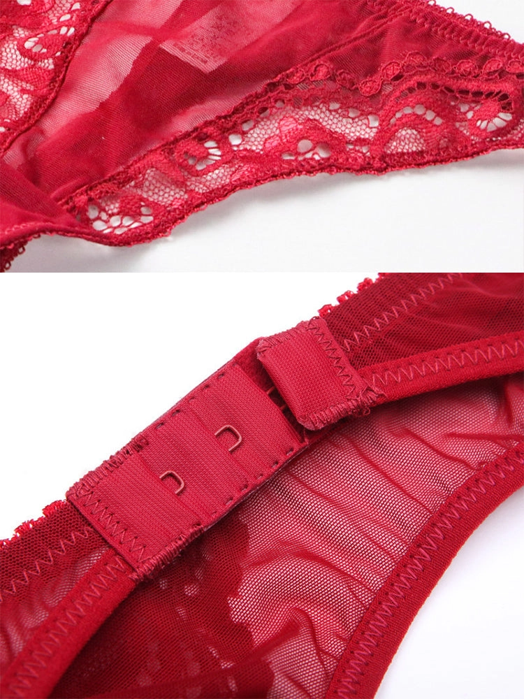 Lace Lingerie Set with Garter Belt and Stockings