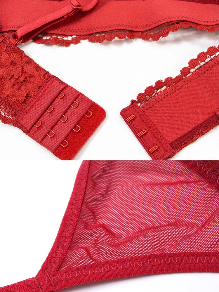 Lace Lingerie Set with Garter Belt and Stockings