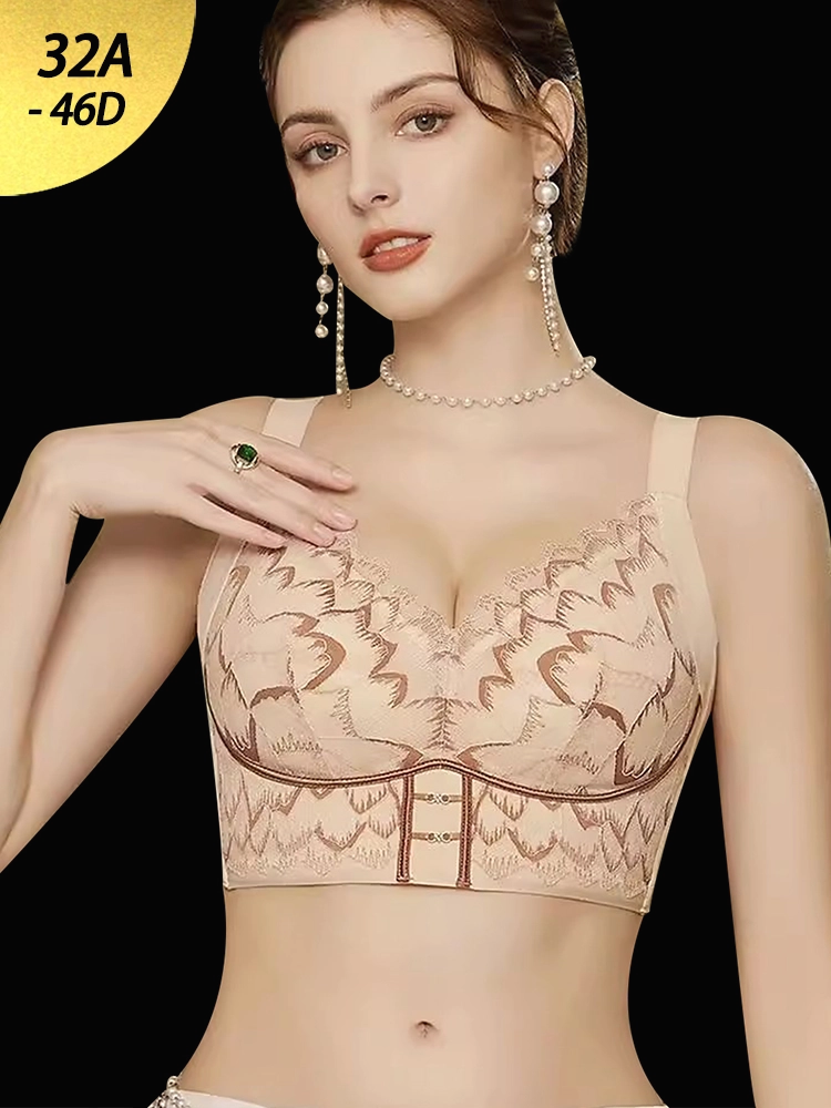 Lace Trim Lift & Side Support Minimizer Bra
