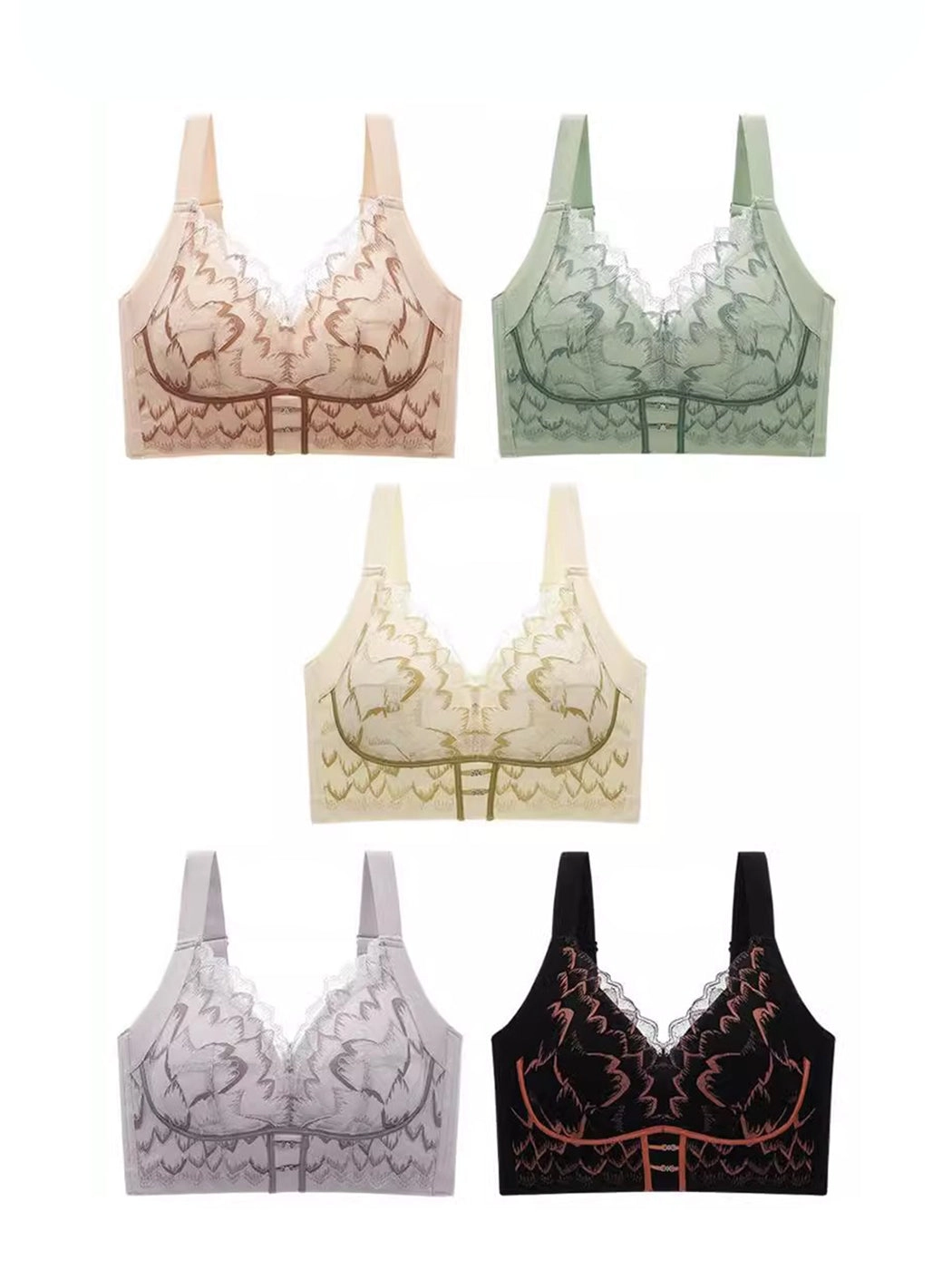 Lace Trim Lift & Side Support Minimizer Bra