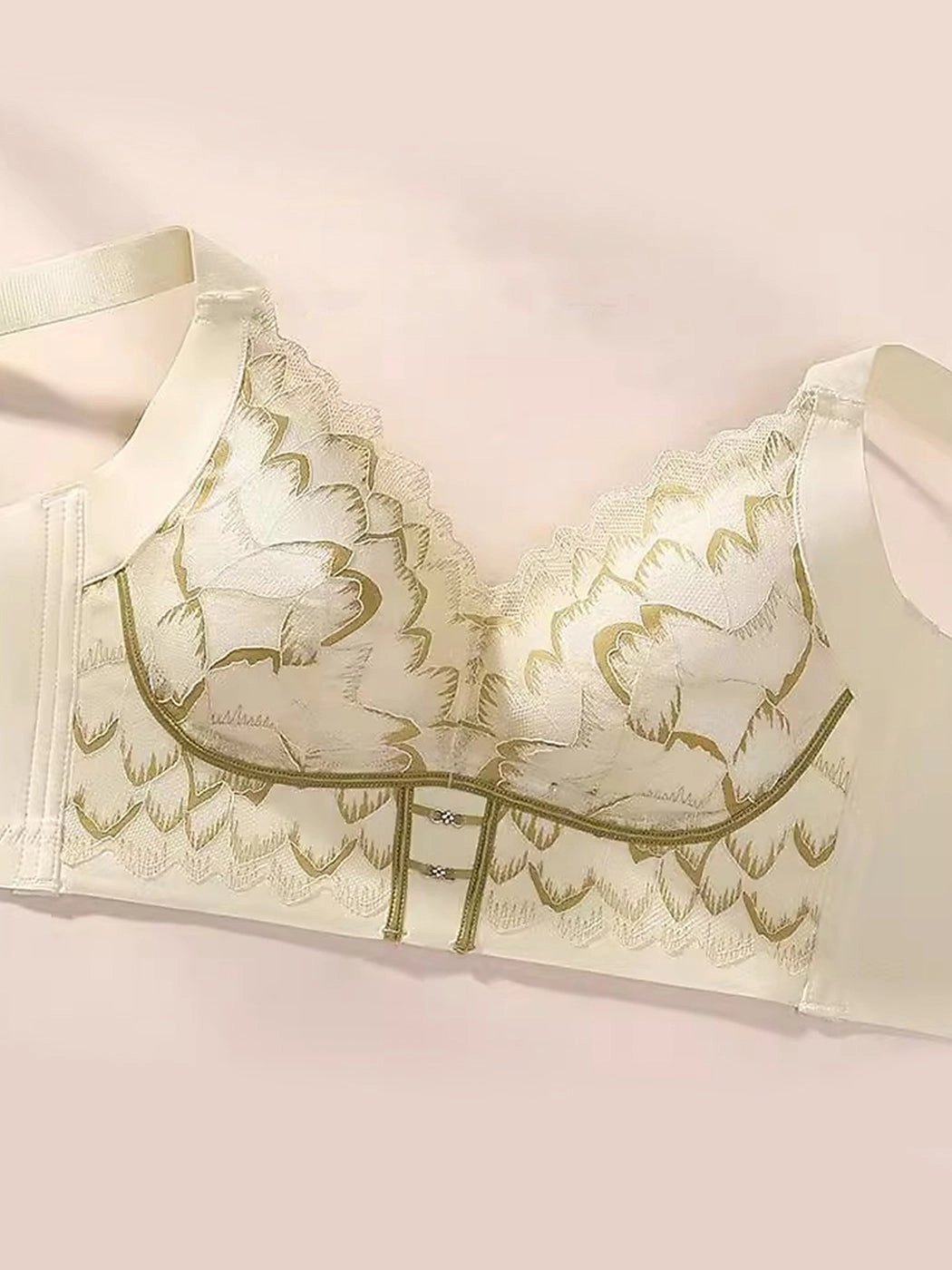 Lace Trim Lift & Side Support Minimizer Bra